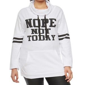 "nope not today" sweater